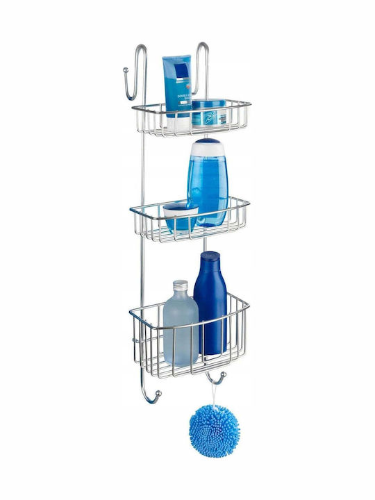 Wenko Wall Mounted Bathroom Shelf Silver