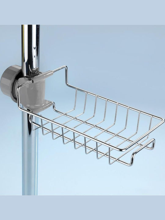 Wenko Wall Mounted Bathroom Shelf Metallic Silver