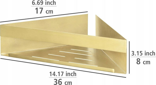 Wenko 320801121 Ecke An der Wand montiert Badezimmerregal Kunststoff mit 4 Regalböden Gray