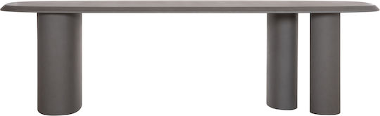 Fiber Τραπεζαρίας Γκρι 260x95x75εκ.