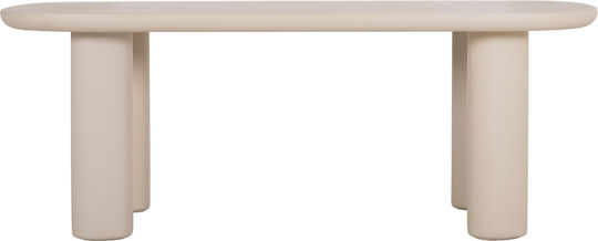 Kiora Dining Table with Beige Cement Surface 200x100x75cm