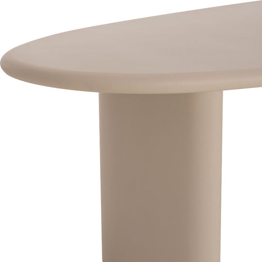 Volpe Ovaler Esszimmertisch aus Beton Beigefarben 240x100x75cm