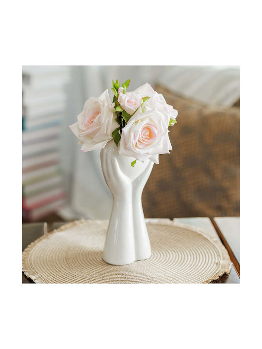 Koart Decorative Vase Love White 10.5x23cm