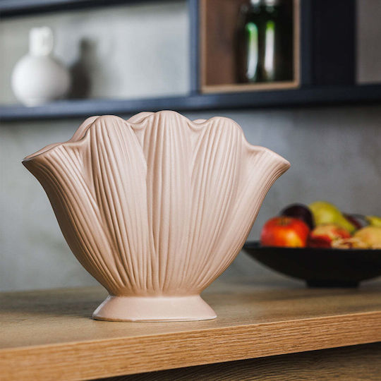 Koart Διακοσμητικό Βάζο Keramik Beige 24.5x12x31cm 1Stück