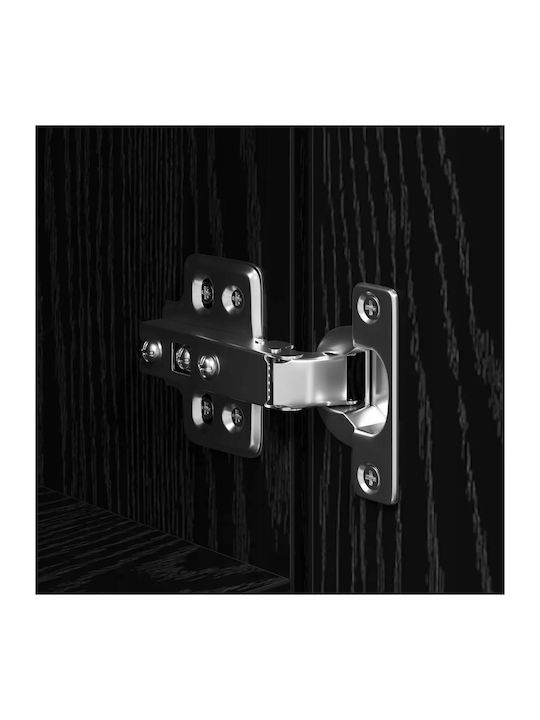 Cabinet Floor High Black Wood 30x42.5x185cm