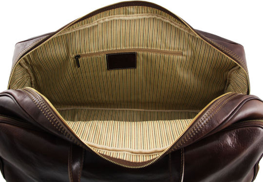 Tuscany Leather Bora Bora Sack Voyage Dark Brown made of Leather L60xW30xH32cm