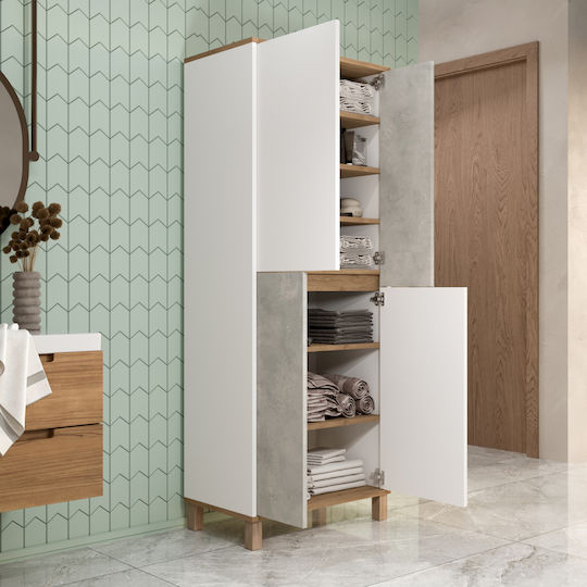 Ragnar Sideboard Wooden White 69.7x40x175cm
