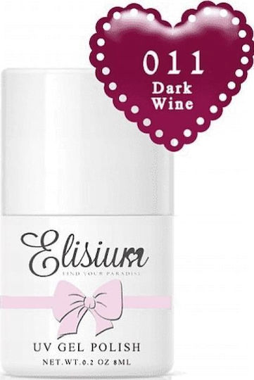 Elisium Semi-Permanent Nail Polish dark wine 011 8ml