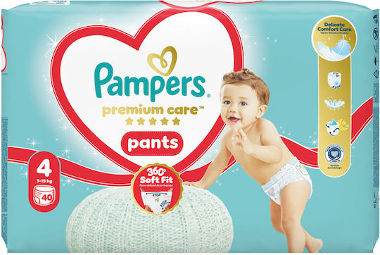 Pampers Πάνες Βρακάκι Premium Care Pants 1+1 No. 4 για 9-15kg 38τμχ