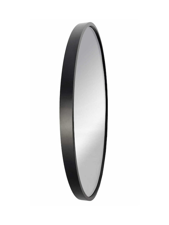 BD art Wandspiegel mit Schwarzem Hölzernen Rahmen Durchmesser 60cm