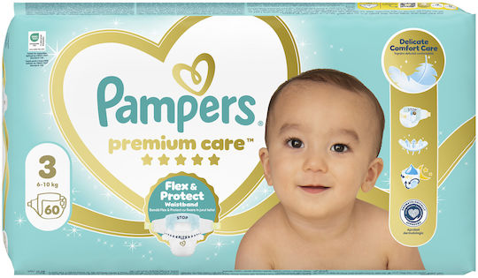 Pampers Klebeband-Windeln Premium Care 1+1 Nr. 3 für 6-10kg 120cm
