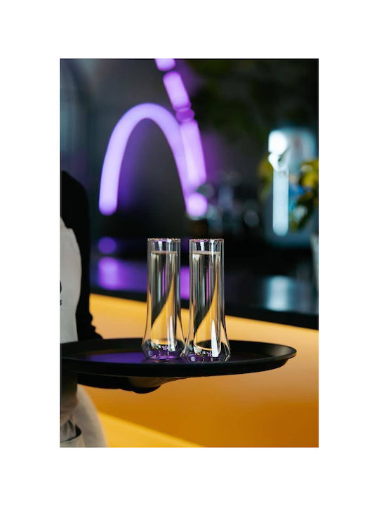 Vialli Design Σετ Ποτήρια Σαμπάνιας από Γυαλί Κολωνάτα 140ml 2τμχ