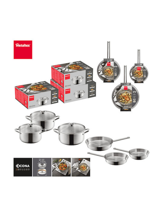 Metaltex Deep Stainless Steel Pot 3lt / 26cm