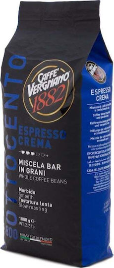 Caffe Vergnano 1882 Кафе Еспресо Арабика Crema 800 на Зърна 1kg