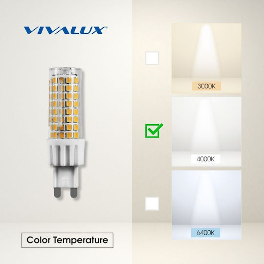Vivalux Λάμπα LED 7W για Ντουί G9 Φυσικό Λευκό 700lm