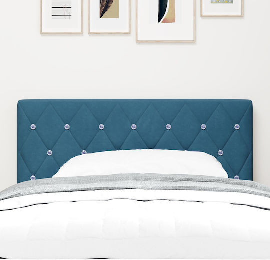 vidaXL Fabric Bed Headboard Dark Blue 100x88cm