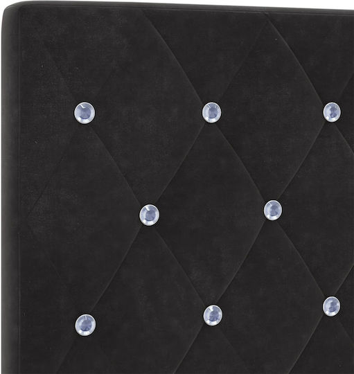 vidaXL Stoff-Kopfstütze für Betten Schwarz Samt 100x88cm