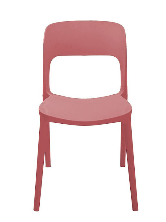 Scaun de Exterior Plastic Curves Roșu