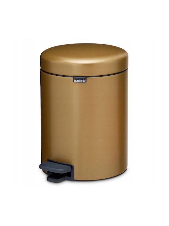 Brabantia Brabantia Mülleimer NewIcon Pedal Metallisch mit Pedal 5lt