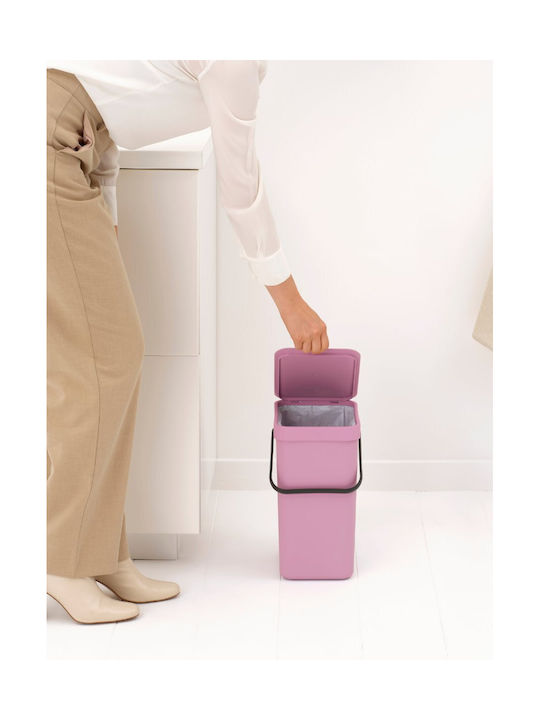 Brabantia Sort&go Κάδος Απορριμμάτων Πλαστικός Ροζ 12lt