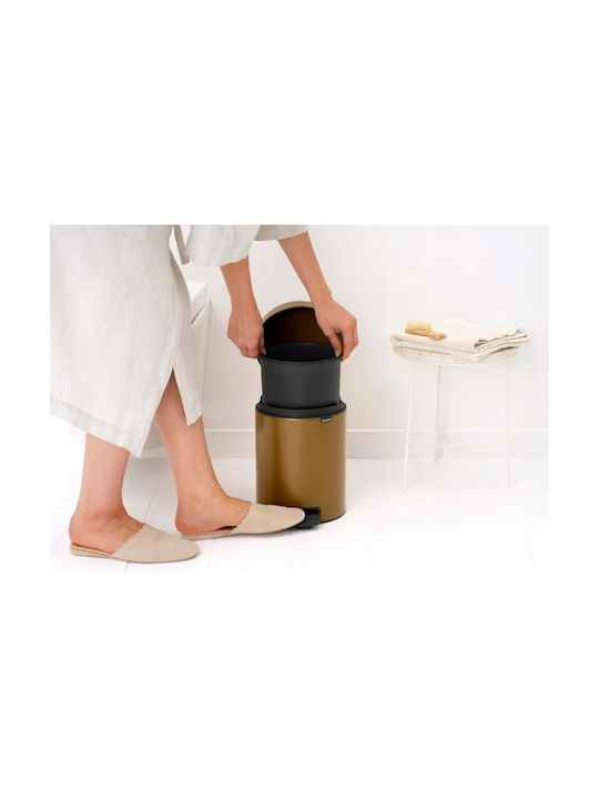 Brabantia Brabantia Mülleimer NewIcon Pedal Metallisch mit Pedal 5lt