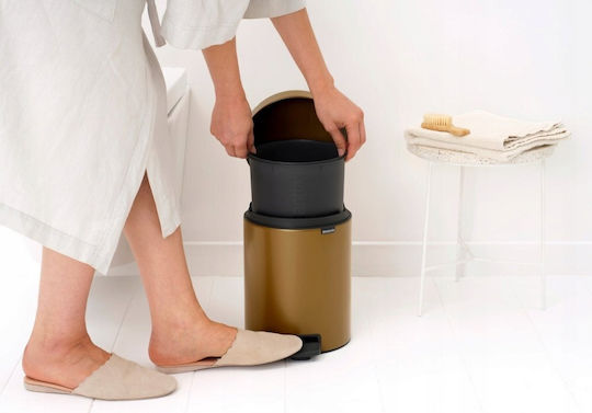 Brabantia NewIcon Pedal Waste Bin Metallic with Pedal 5L