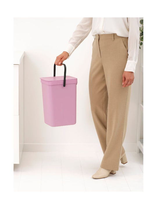 Brabantia Sort&go Κάδος Απορριμμάτων Πλαστικός Ροζ 12lt