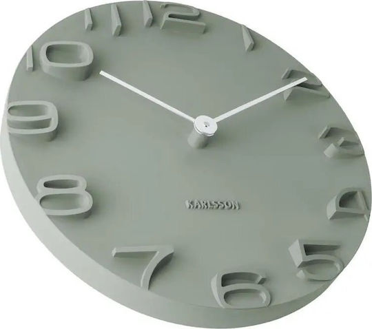 Karlsson On The Edge Wanduhr Metallisch Green Ø42cm