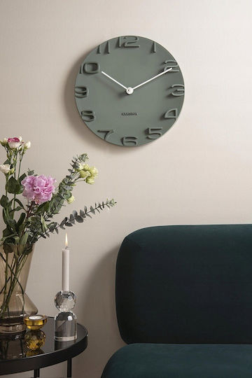 Karlsson On The Edge Wanduhr Metallisch Green Ø42cm
