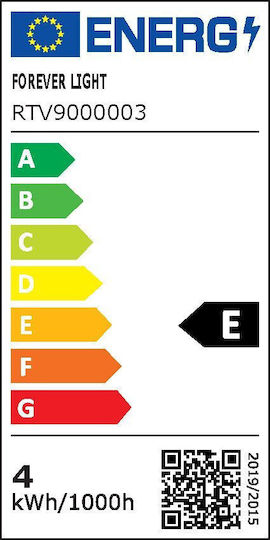 Forever Light Bulb Λάμπα LED 4W για Ντουί E27 και Σχήμα A55 Ψυχρό Λευκό 480lm