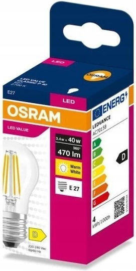 Eko Light Λάμπα LED 3.4W για Ντουί E27 Θερμό Λευκό 470lm