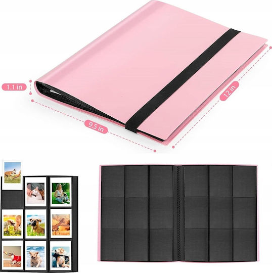 Loveinstant Албум на снимки 360 Zdjęć До Fujifilm Instax Mini Xiaomi Polaroid Canon Hp Kodak Różowy