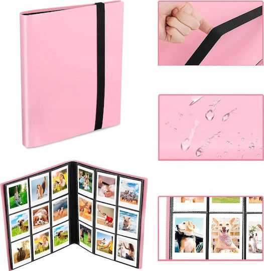 Loveinstant Албум на снимки 360 Zdjęć До Fujifilm Instax Mini Xiaomi Polaroid Canon Hp Kodak Różowy