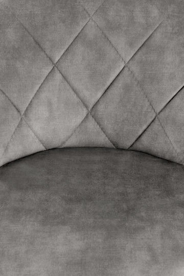 Hocker Bar Gepolstert mit Samt Gray