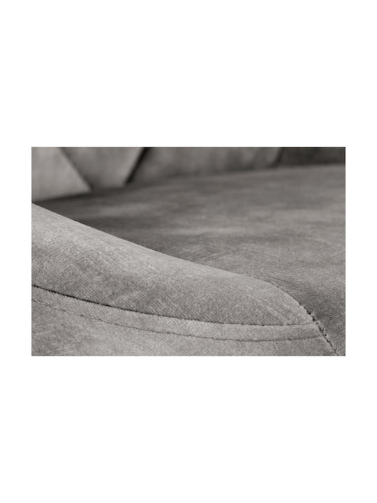 Stool Bar Upholstered with Velvet Gray
