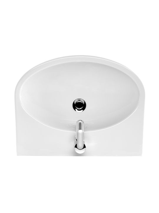 Cersanit Επικαθήμενος Νιπτήρας Πορσελάνης 50x40cm Λευκός