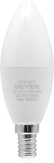 Geyer LED Bulb 8.5W for Socket E14 and Shape C37 Cool White