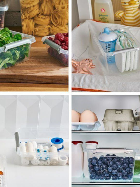 Moxom Plastic Storage Box with Lid Transparent 19.5x15cm 1pcs