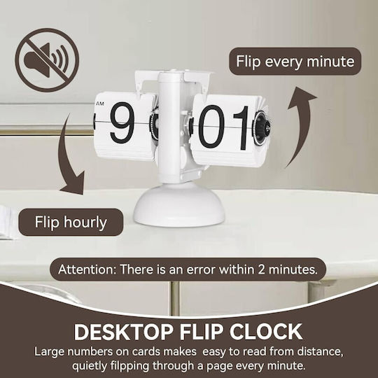 Tabletop Clock with Alarm White RL16264