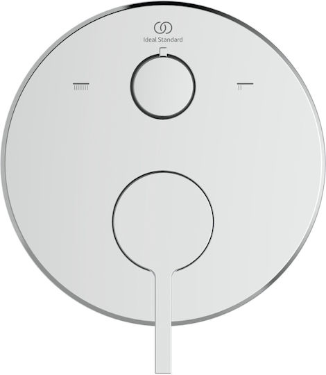 Ideal Standard Eingebaute Wasserhahn Mischpult für Dusche 2 Ausgänge Silber