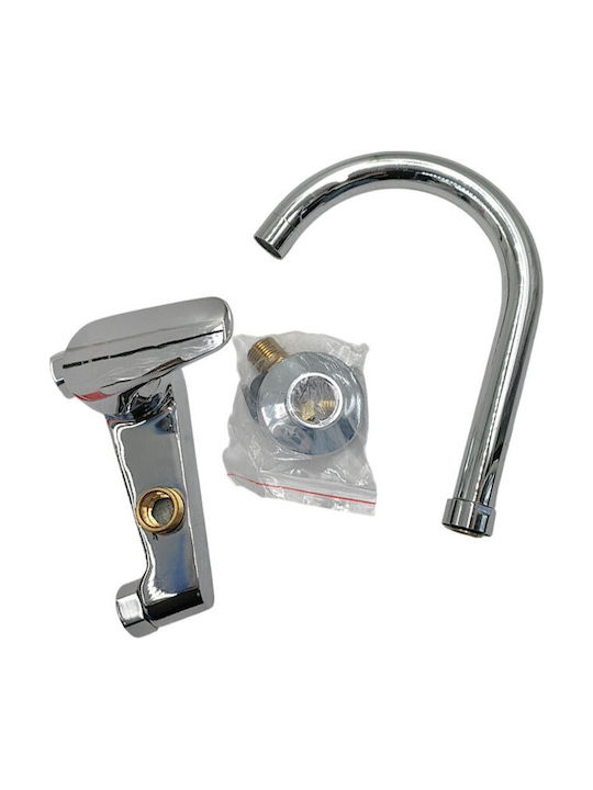Rolinger Küchenarmatur Wand Silber