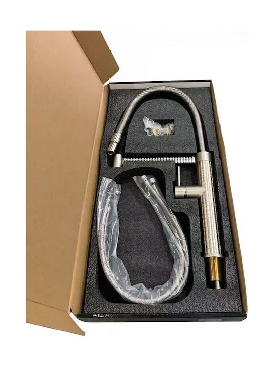 Kitchen Faucet Counter Flexible Silver