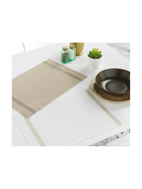 L-C Goldira Placemat Plastic Beige 44x29cm 1pcs