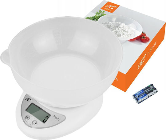 LTC Audio Ψηφιακή Ζυγαριά Κουζίνας με Κάδο έως 5kg Λευκή