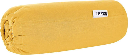 Beliani Σεντόνι Μονό Βαμβακερό Mustar 140x200cm