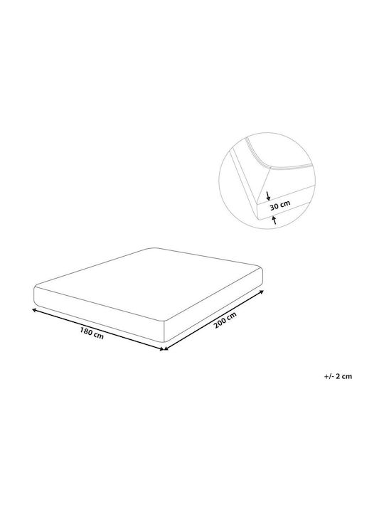Beliani Bettlaken Einzeln Baumwolle Mustar 180x200cm
