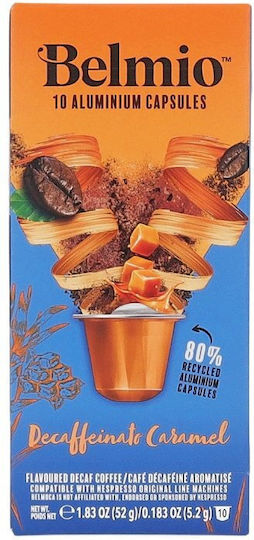 Belmio Capsule Espresso Caramel Decafeinizate Compatibile Cu Mașina Nespresso 10 Bucăți
