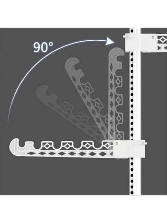 Folding Floor Clothes Drying Rack for Balcony 82x12cm