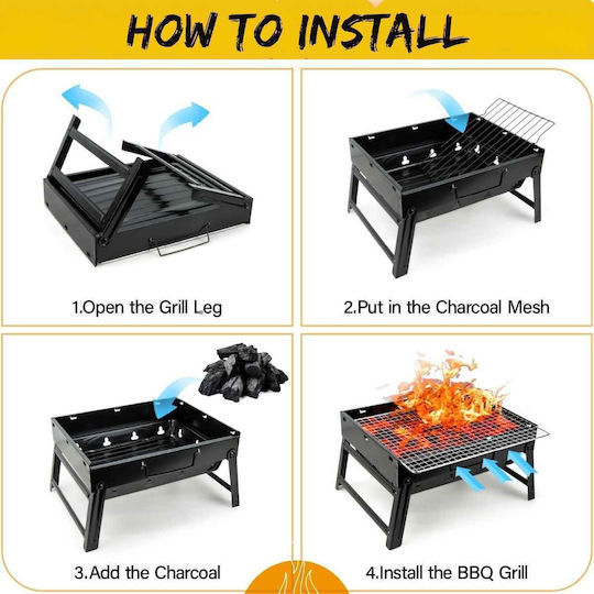 Uncle George Portable Charcoal Grill 43cmx30cm