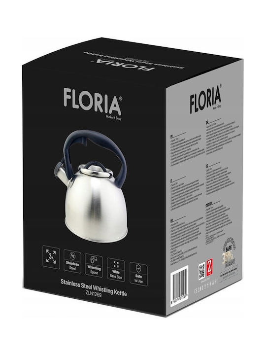 Zilan Stainless Steel Kettle Silver 3000ml